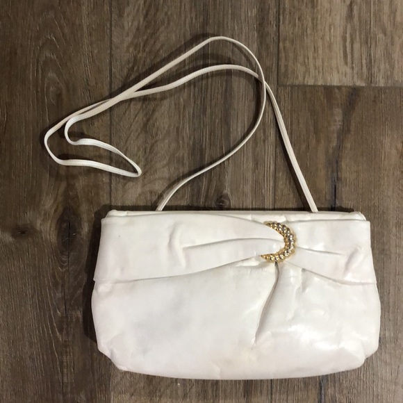 Vintage MORRIS MOSKOWITZ Genuine Leather Shoulder Bag / Large Clutch - Picture 1 of 11